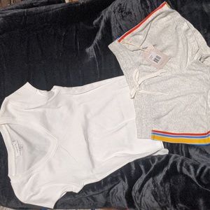 PJ Salvage Lounge Shorts & Topshop T-shirt (curated set)